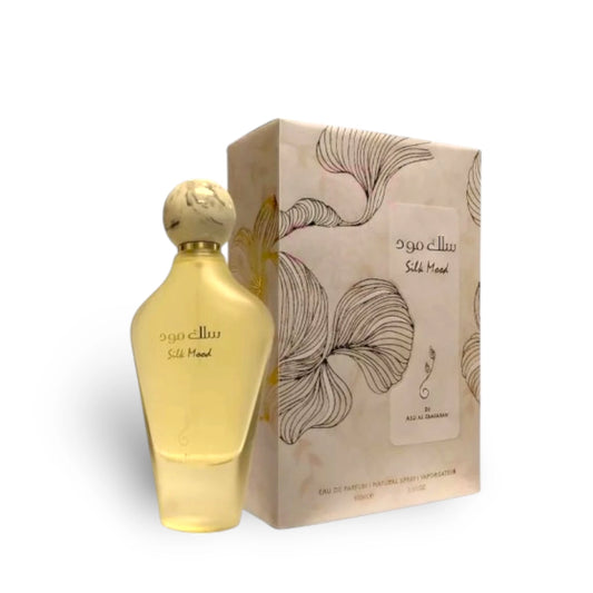 Silk Mood Eau de Parfum de Ard Al Zaafaran | Fragancia sofisticada con notas suaves y sedosas | 100ml | Compra online en España
Notas olfativas : Notas altas : Bergamota, neroli y fresia. Notas de corazón : Jazmín, ylang-ylang y rosa. Notas de fondo : Vainilla, sándalo y almizcle.
